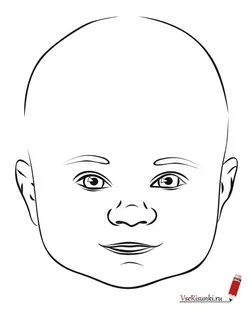 Рисовать лицо ребенка поэтапно