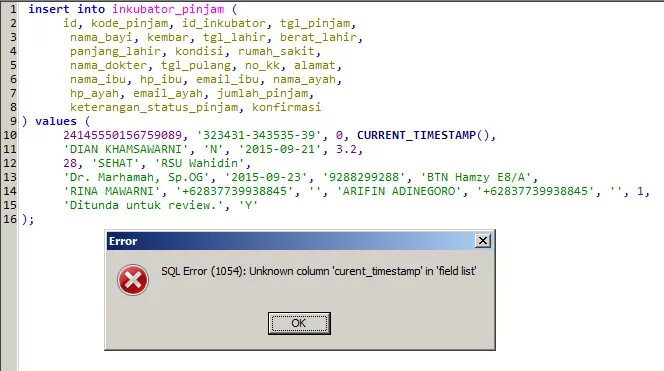 Unknown sql. Ошибка 1054. sql ошибка 1054. (1054, &quot;unknown column &#039;vpn_input&#039; in &#039;field list&#039;&quot;). unknown sql error.