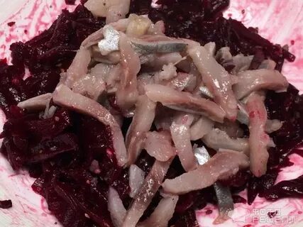 Селедка свекла и чеснок