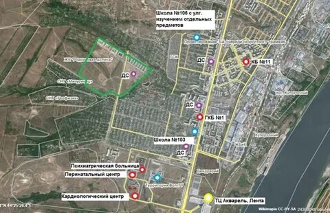 Карта волгограда школы