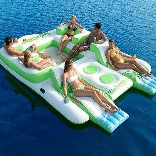 Надувной плот для сплава 4. Надувной матрас tropical tahiti giant 6 person inflatable raft pool lake ocean floating island. tropical tahiti giant 6 person inflatable. плот bestway &quot;tropical breeze&quot;. надувной плот.
