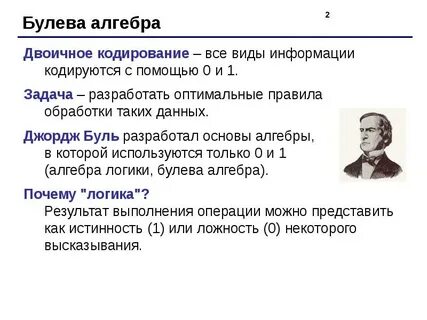 Разработал алгебру логики