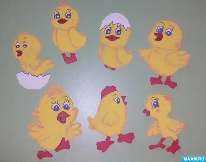 Рисование цыпленок в средней
