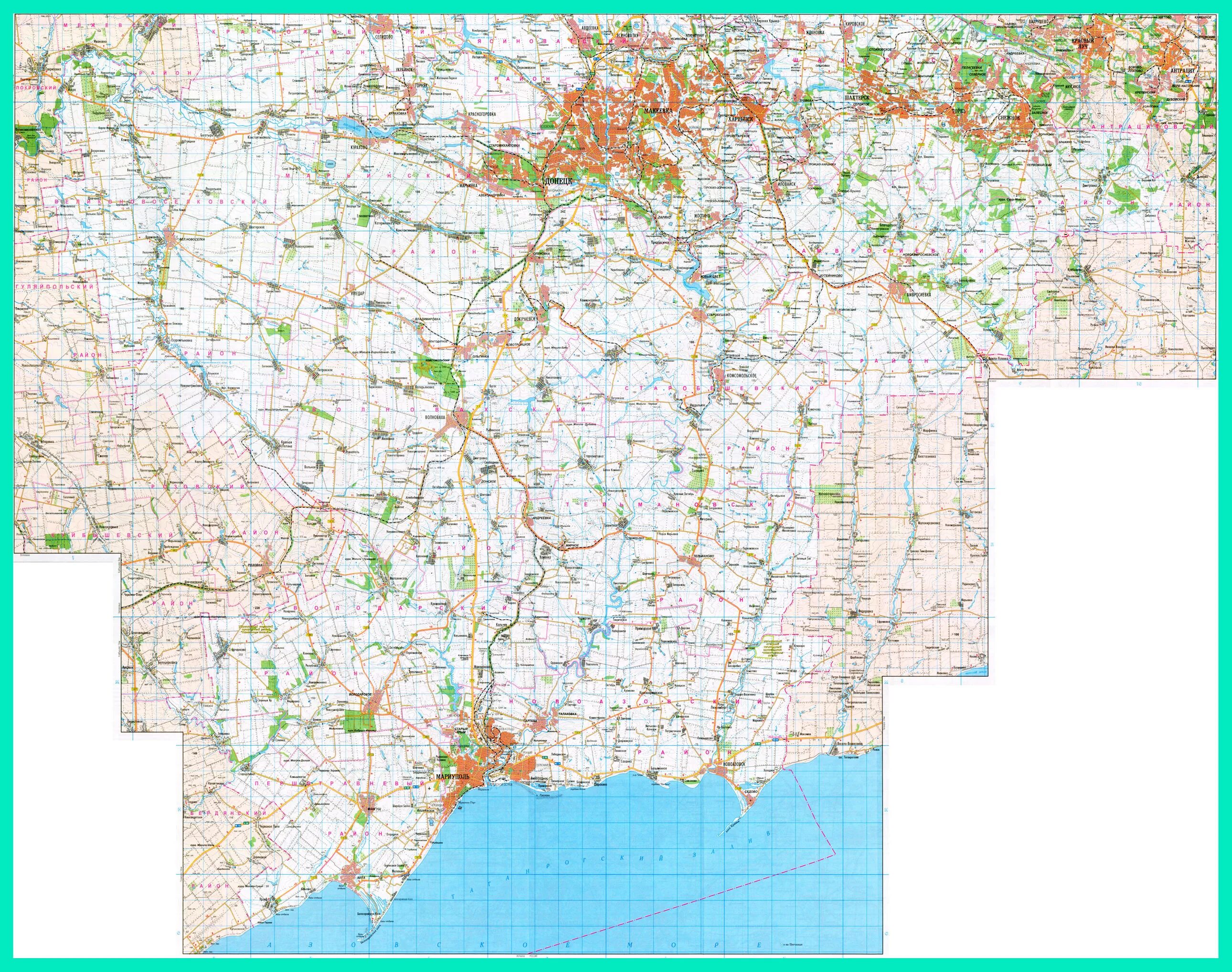 Топографическая карта Донбасса. Карта 1:200000 топографическая Украины Донецкая область. Карта Донецкой области 1:100000. Топографическая карта Донецкой области.