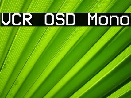 Vcr osd mono шрифт