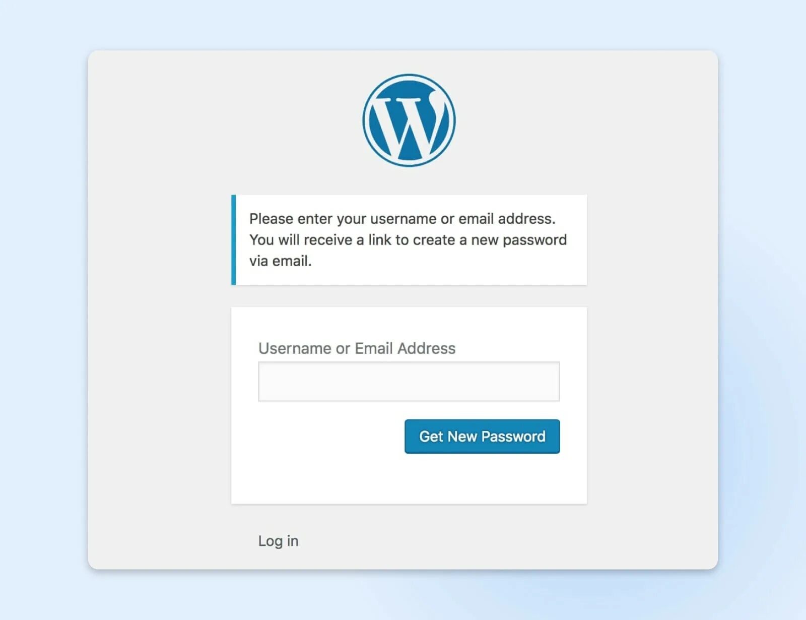 Wordpress password