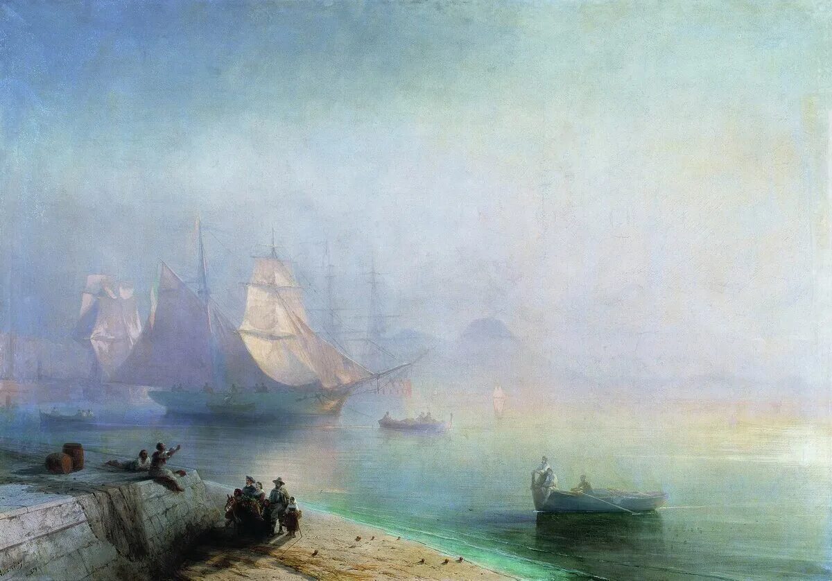 Картины в стиле айвазовского. Картина Айвазовского Неаполитанский залив. Айвазовский Неаполитанский залив утром 1893.
