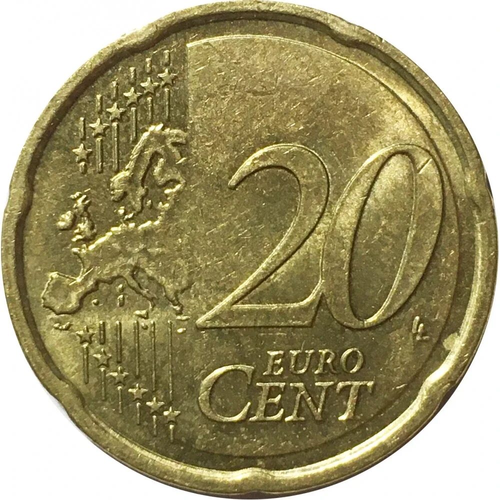 20 Euro Cent 2008. 20 Евро 2008. Монета 20 евро Аргентина. 20 Евро цент в рублях 2023.