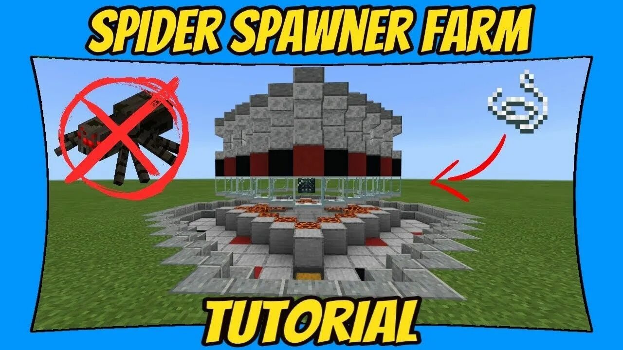Minecraft string. String майнкрафт. minecraft spider spawner xp farm - easy and reliable build.