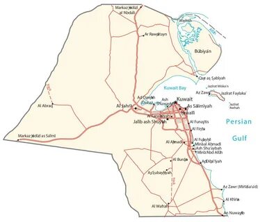 Карта кувейта
