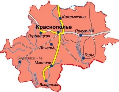 Населенные пункты пролетарский краснополье коренево