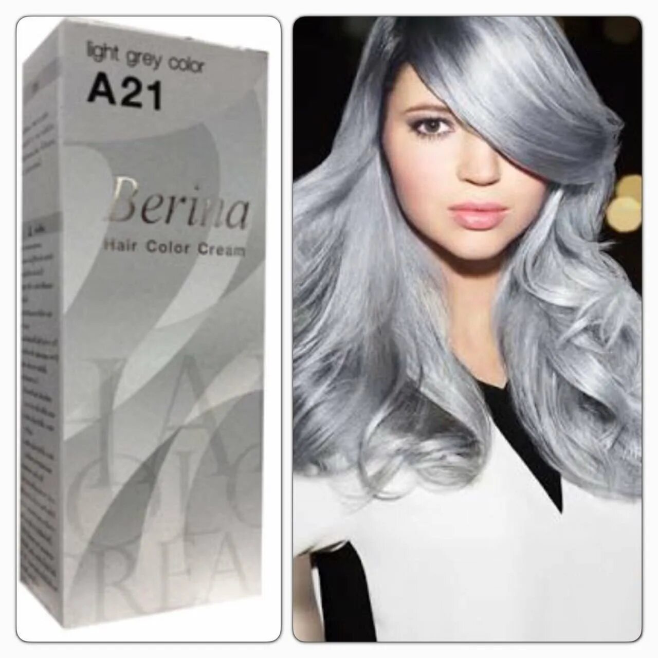 Стойкая пепельная краска для волос. Berina Light Grey краска. Berina a21 Light Grey. Краска Berina hair Color. Berina hair Color Cream палитра.