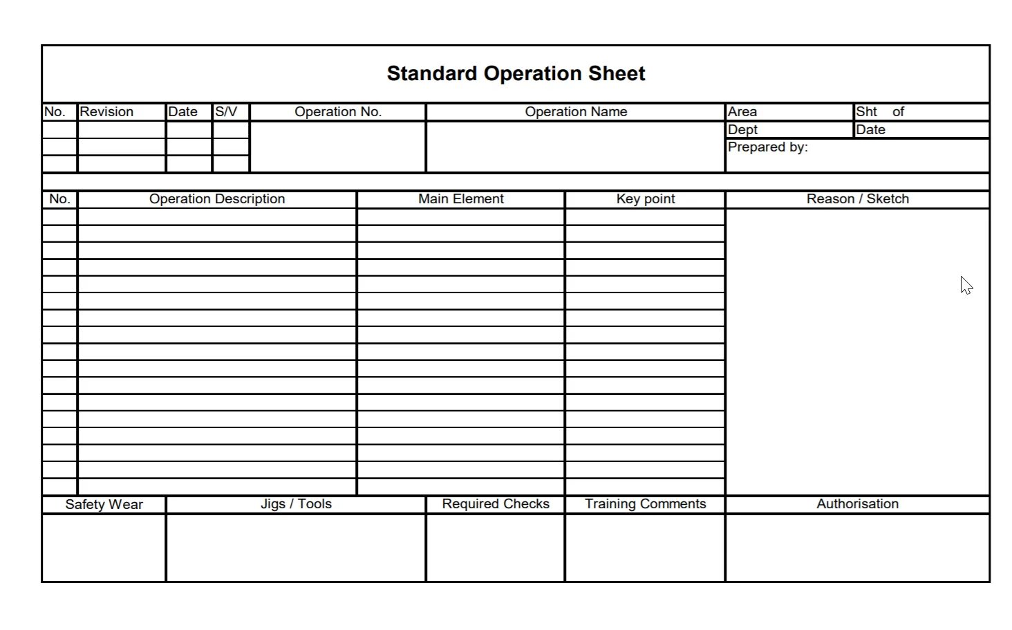 Standard operation. Standard operation. Standard operation. Standard operation sheet. Standard operation.