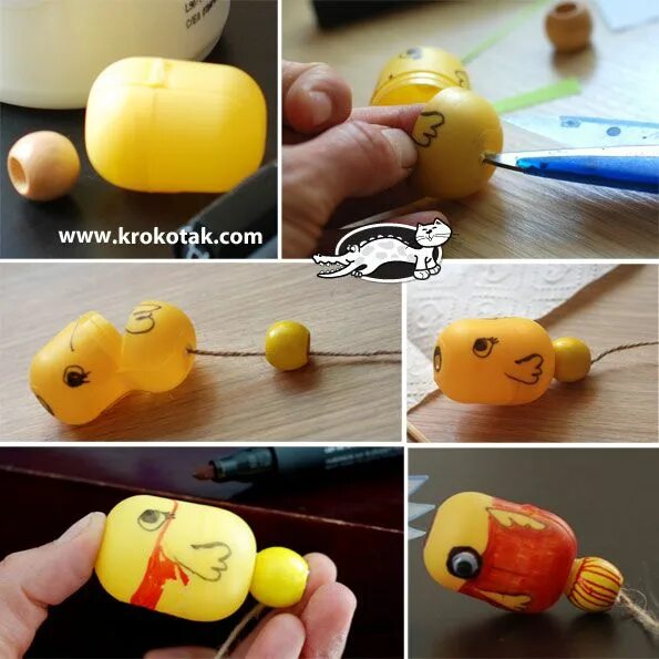 Сделать игрушку из киндера. Поделки из киндер сюрприза для детей. Игрушки из яиц киндер. Поделки из контейнеров от киндер сюрприза. Сделать игрушку из киндера.