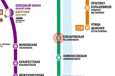 Ломоносовская схема метро