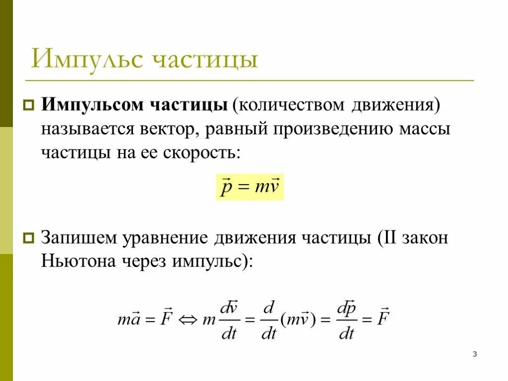 Модуль импульса частицы равен