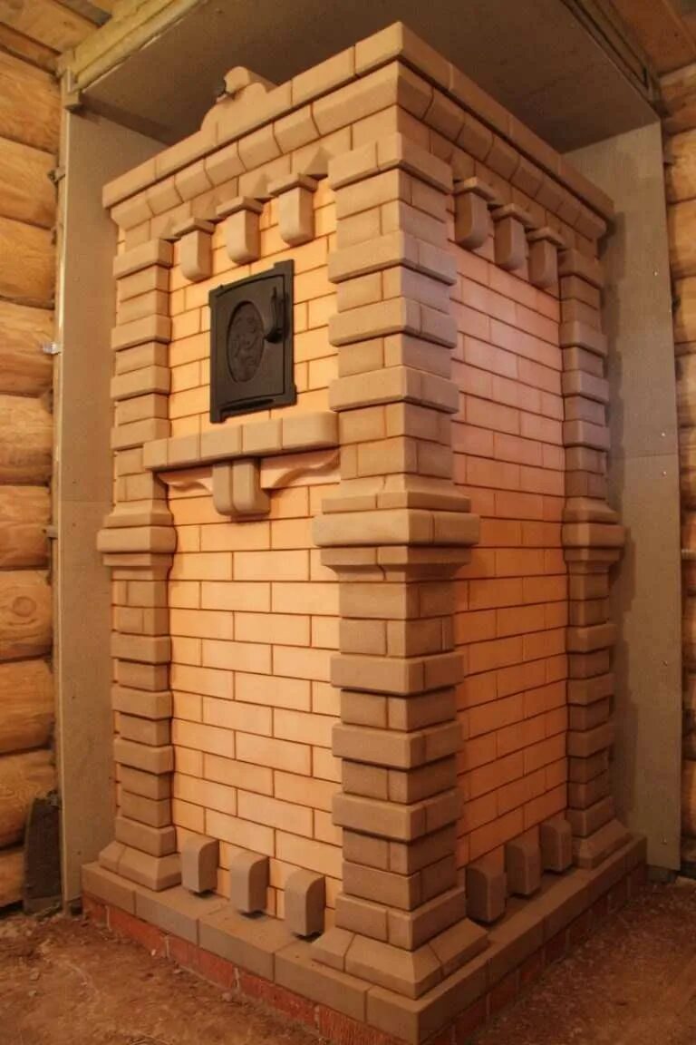 Банные печи каменки из кирпича