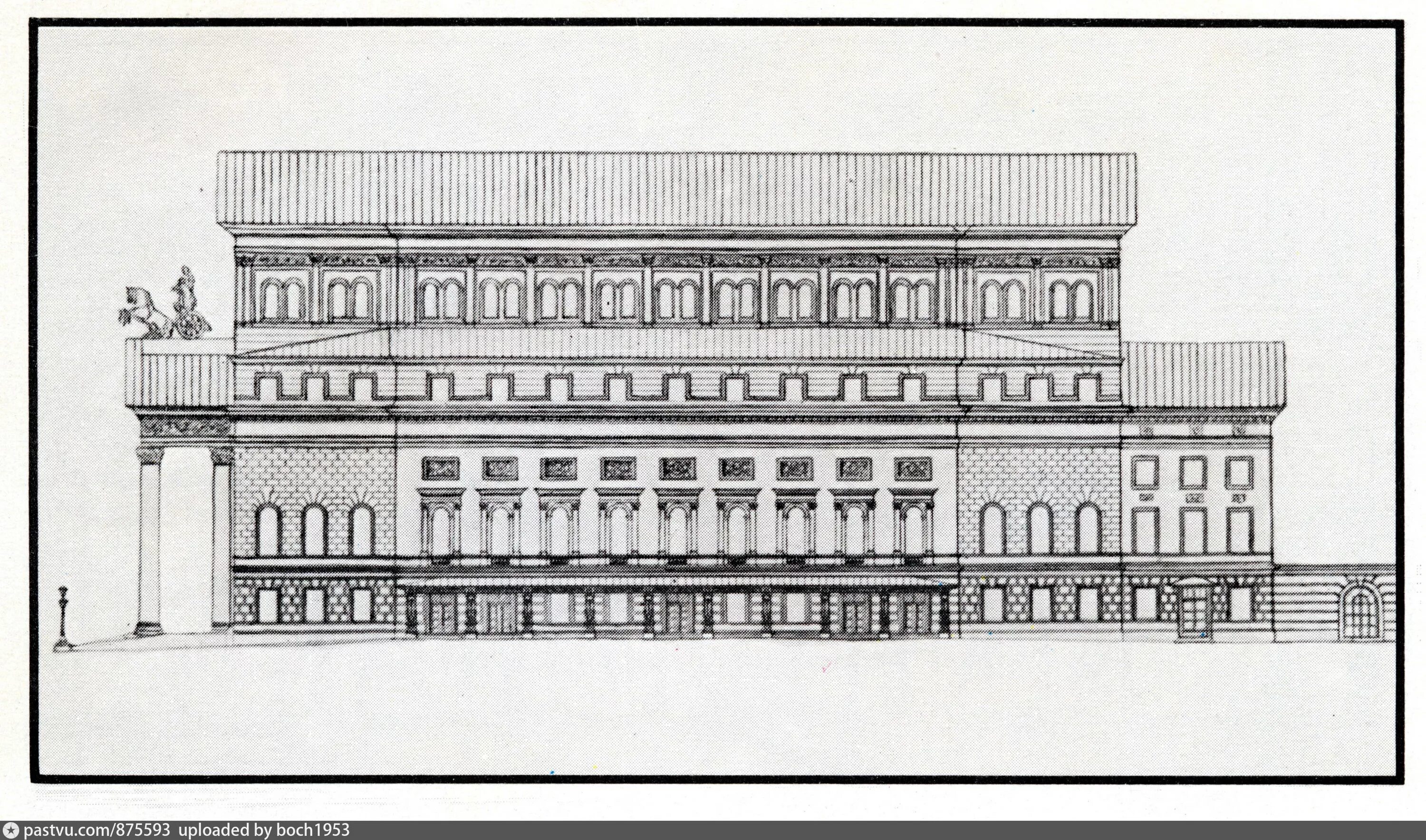 Большой театр размеры. Александринский театр боковой фасад. Большой Московский театр сбоку. Бове архитектура Александринский театр. Большой театр на Петровке.