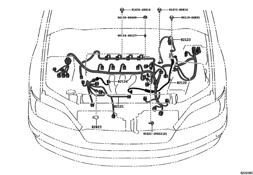 Расположение цилиндров на vista ardeo по номерам Купить Toyota 821213H860 (82121-3H860) Wire, Engine. Цены, быстрая доставка, фот