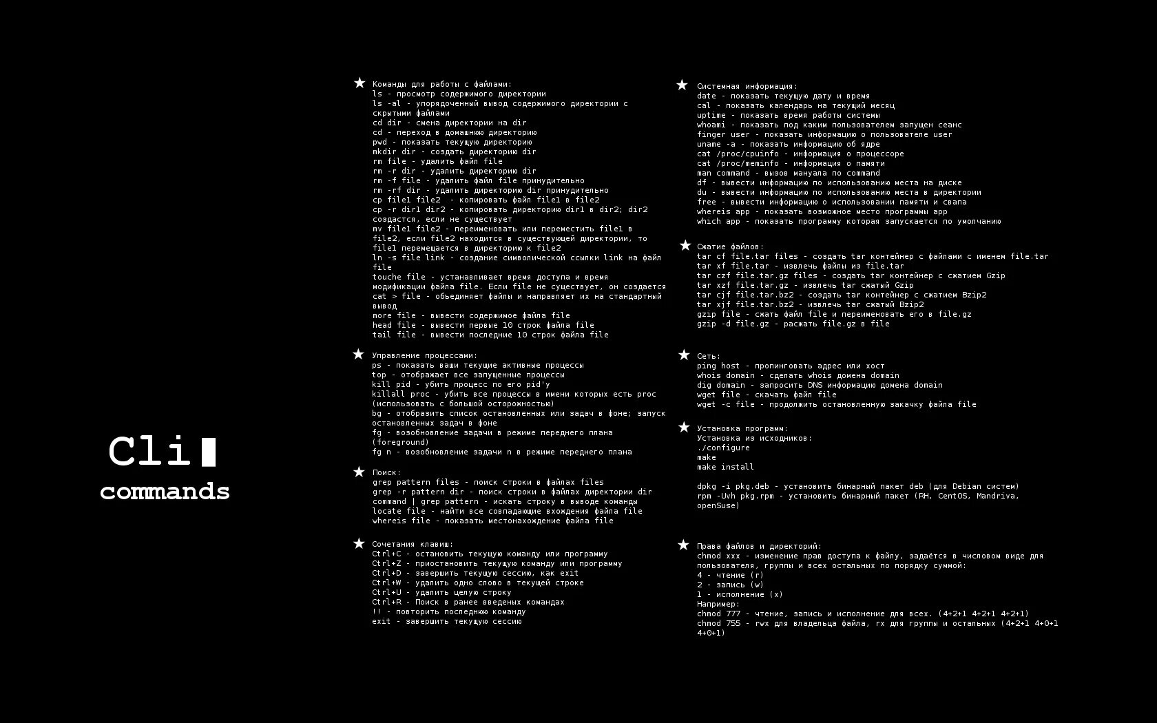 Базовые команды Linux. Обои с командами Linux. Обои на рабочий стол с командами Linux. Linux команды терминала шпаргалка.