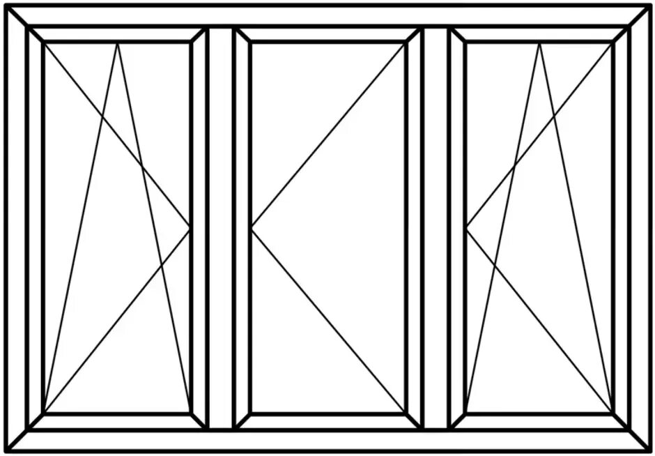 Рисунки больших окон. Оконные блоки ПВХ трехстворчатые чертеж. Оконный блок трехстворчатый схема. Окно ПВХ трехстворчатое чертеж. Оконный блок схематично.