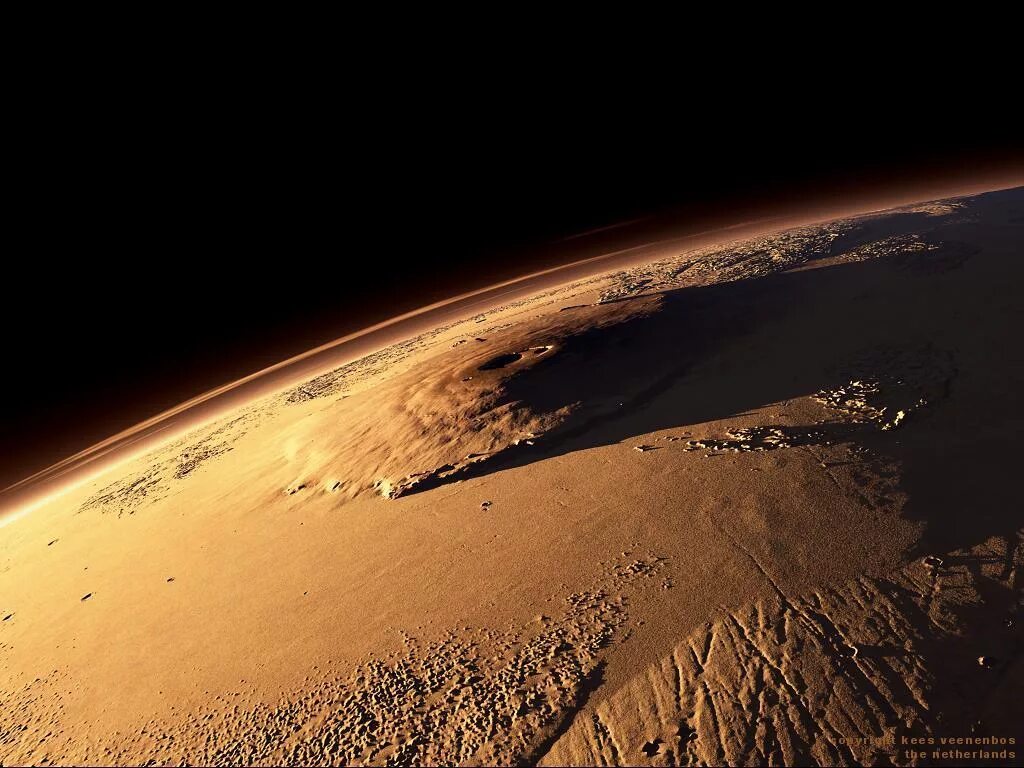 Самая высокая гора в солнечной системе находится. Гора Олимп на Марсе. Вулкан Олимп на Марсе. Марсианский потухший вулкан гора Олимп. Марс Планета гора Олимп.