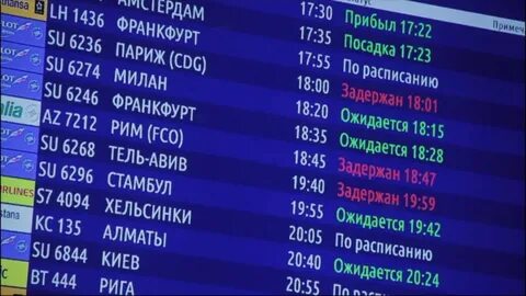 Прибытие самолетов в пулково сегодня из турции