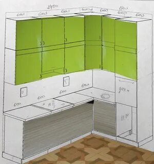 Как сделать кухонный гарнитур угловой