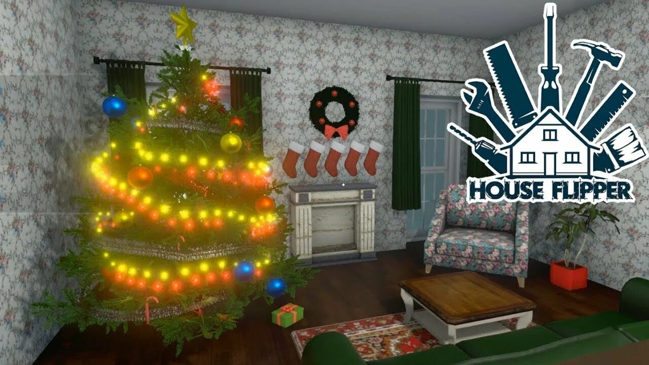 House flipper мод игра. House flipper дом  рождества. новогодний хаус флиппер. house flipper галерея. house flipper новый год.