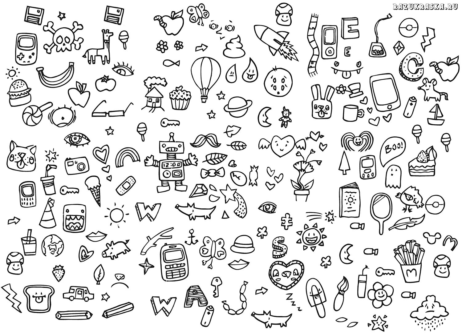 эскизы для наклеек. раскраска школьные принадлежности. вещи распечатать черно белые. раскраска еда. школьные принадлежности раскраска для детей.