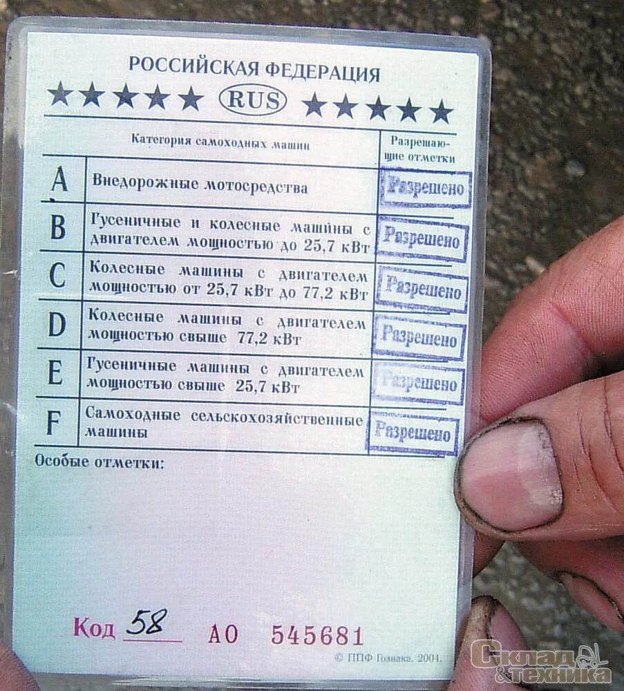 Что значит категория а3. Какая категория на трактор погрузчик.