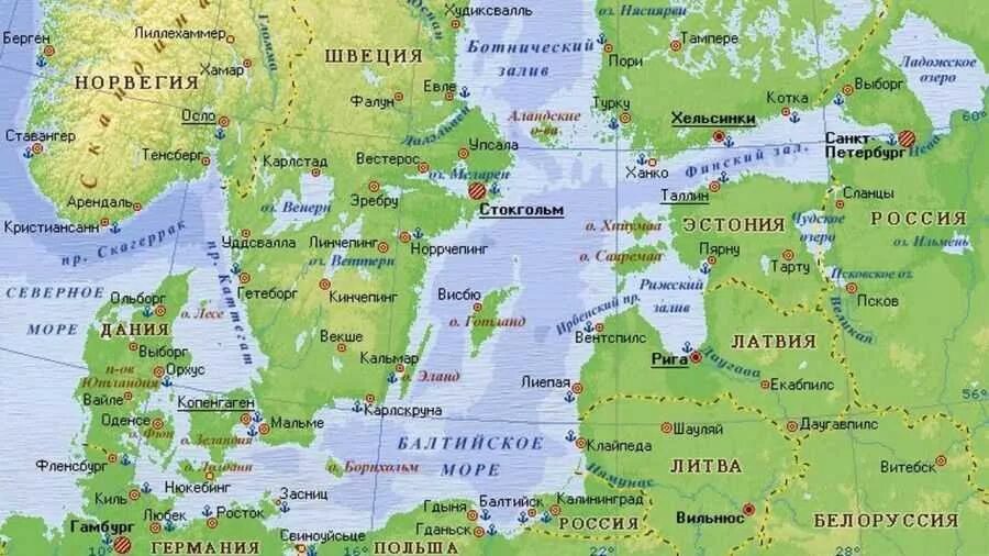 Океаны омывающие европу. Карта Северного моря и Балтийского моря. Проливы Балтийского моря на карте. Балтийское море на карте Евразии. Балтийское море карта с городами.