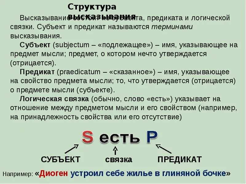 Виды высказываний по структуре
