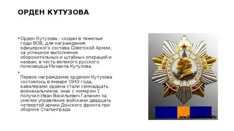 Полки ордена кутузова