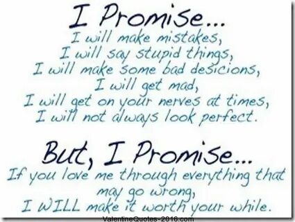 But i promise