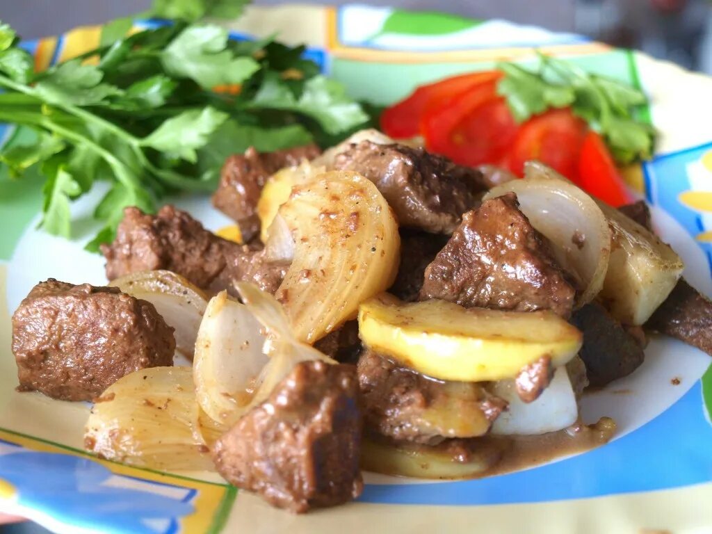 Печень куриная по-берлински - пошаговый рецепт с фото. Автор рецепта С � Блюда и