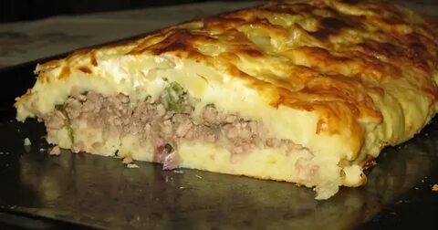 Картошка с фаршем и молоком