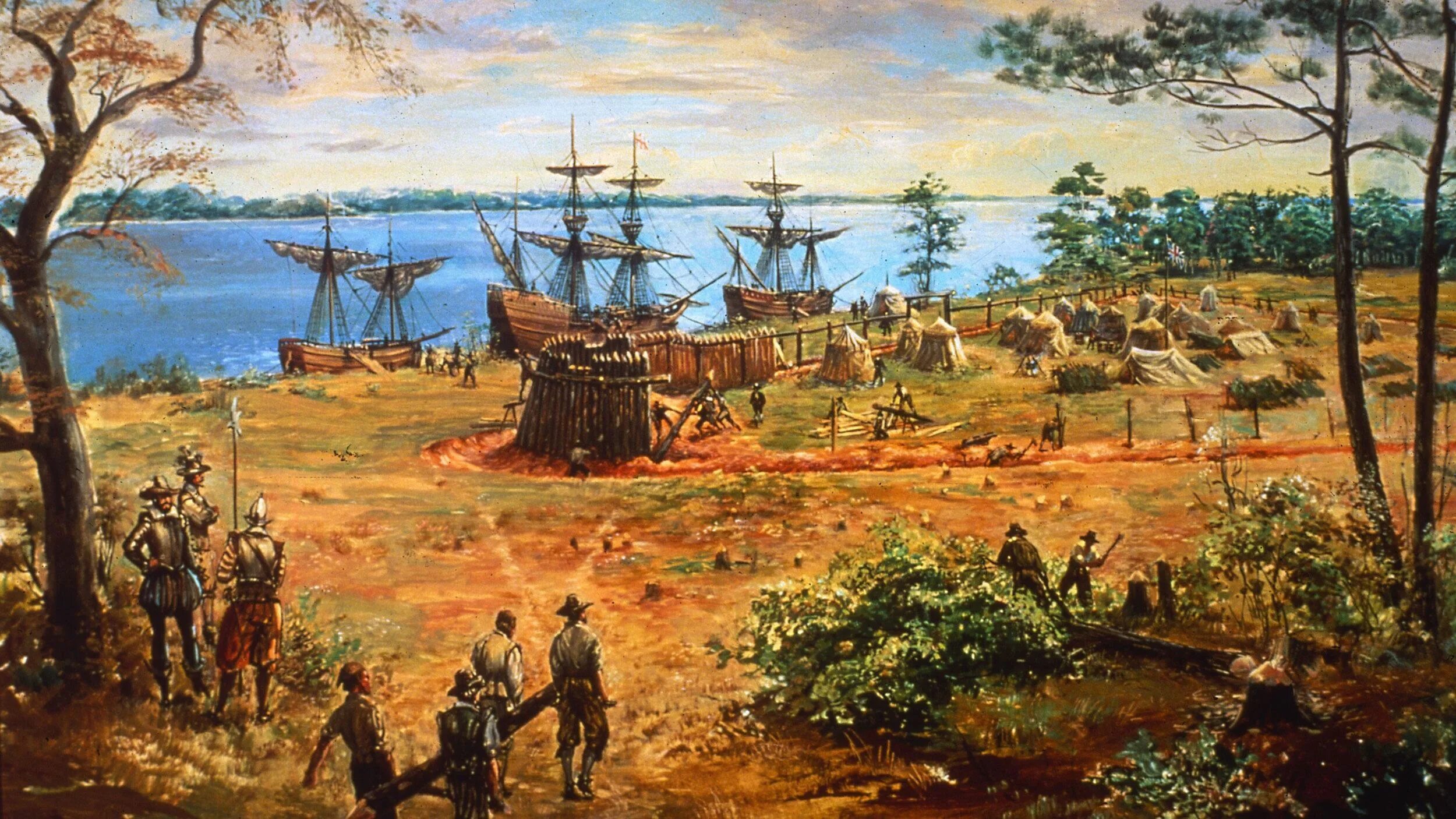 The first english settlements appeared in