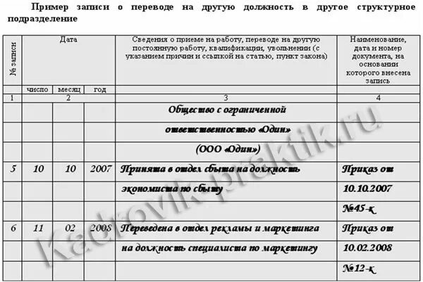 Запись о переводе на другую работу. Трудовая книжка переведена на должность образец. запись в трудовой книжке о переводе на другую должность. образец заполнения трудовой книжки о переводе на другую должность. запись в трудовой книге о переводе на другую должность.