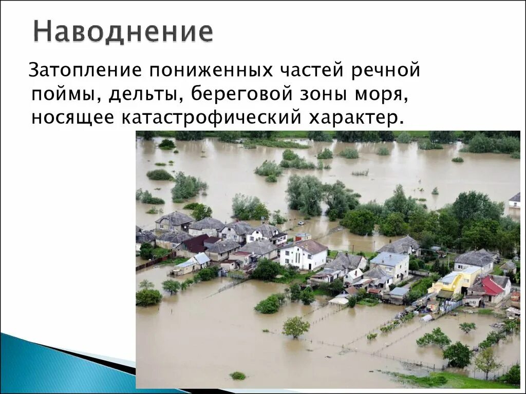 Затопление пониженной части Поймы. Характер катастрофического затопления. Зона катастрофического затопления. Презентация на тему катастрофическое затопление территории.