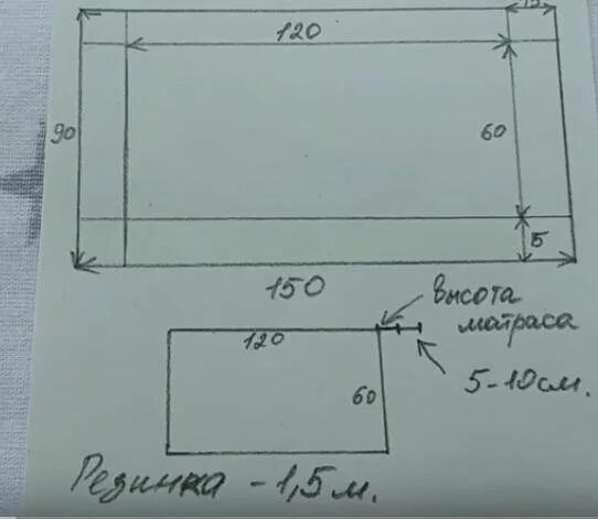 Простые на резинке сшить. Пошив простыни на резинке 120 х 60. Выкройка простыни на резинке на матрас 120 на 60. Выкройка простыни на резинке 120х60 в детскую кроватку. Простынь на резинке 60х120 выкройка.