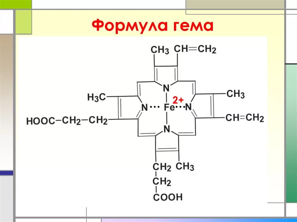 Гем входит в состав. Химическая структура гема. гем формула биохимия. строение гема биохимия. гем гемоглобина формула биохимия.