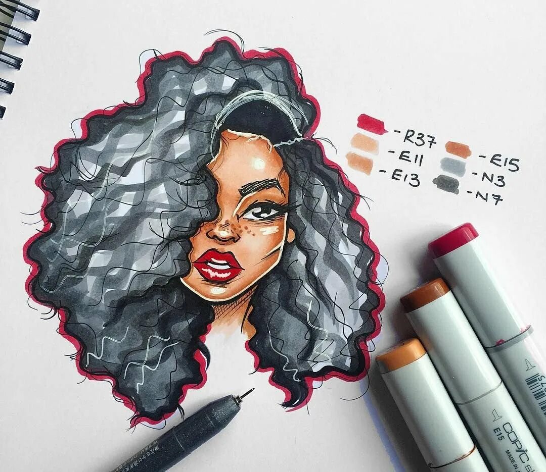 Нарисовать девушку маркерами. Портреты маркерами copic. рисунки маркерами. рисование арт маркерами. рисование маркерами для скетчинга.