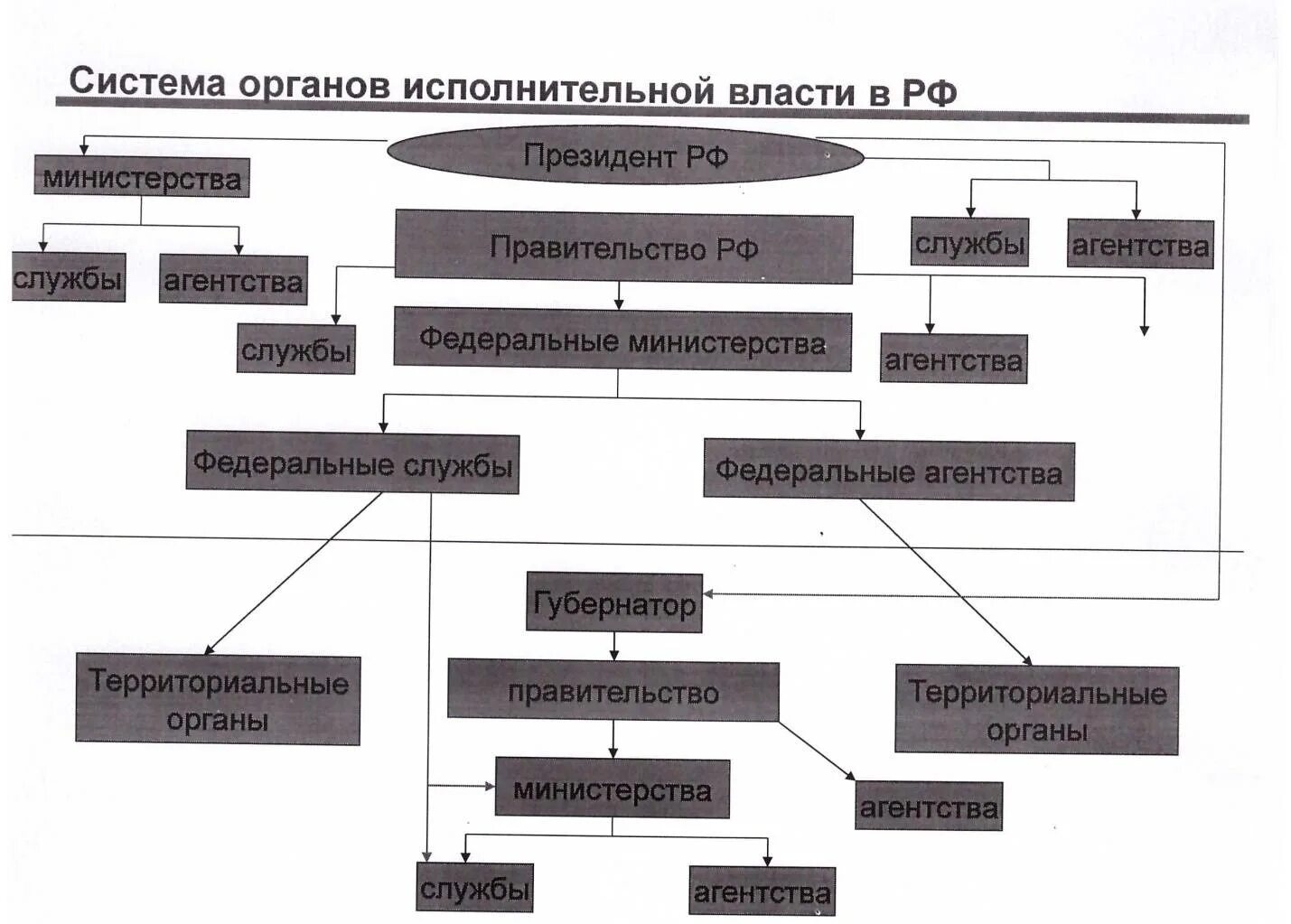 Схема системы исполнительной власти в России. Структура органов исполнительной власти схема. Система федеральных органов исполнительной власти схема. Структура федеральных органов исполнительной власти России схема.