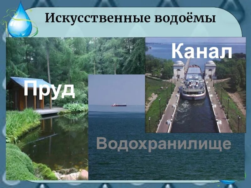 Канал искусственный водоем. Искусственные водоемы окружающий мир. Искусственные водоемы это 2 класс. Искусственные водоемы презентация.