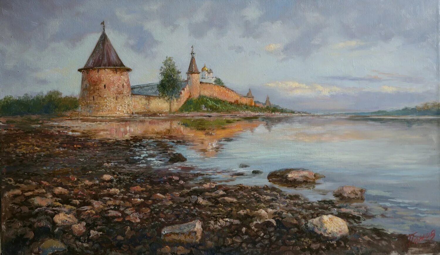 ». стожаров псковский кремль. художники пскова. кремль. псковский кремль картина.