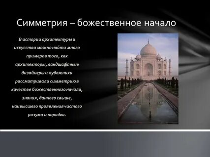 Симметрия в профессии