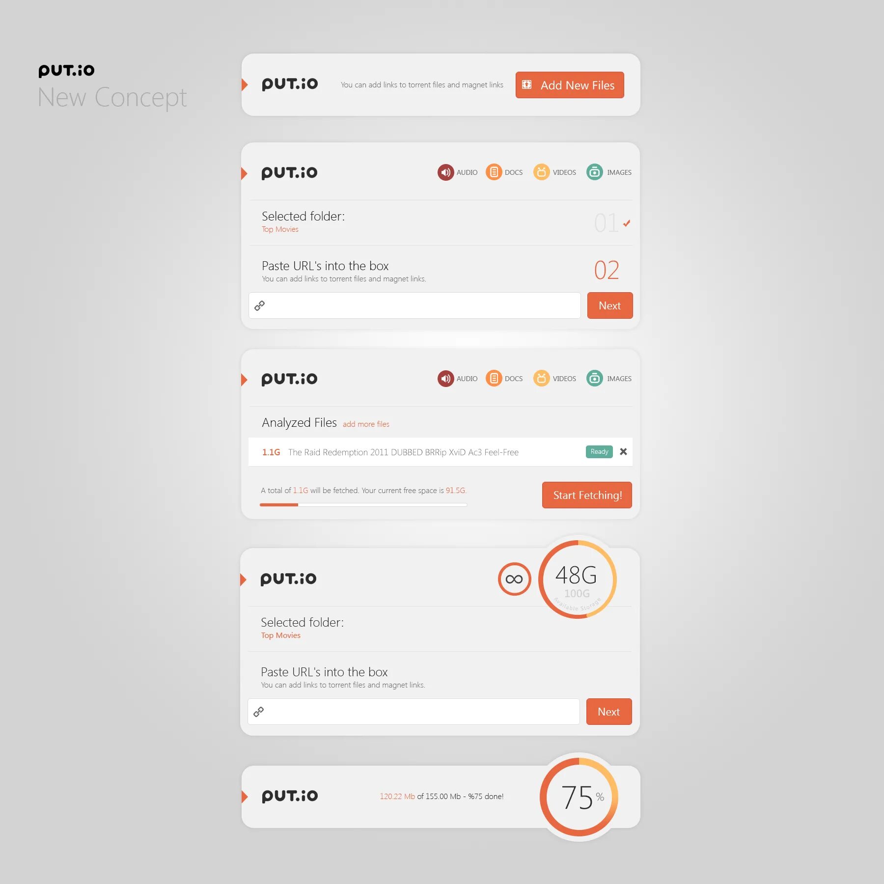 Selected folder. Лаконичный ui. ui folders. gallery ui design.