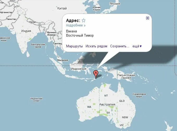 Восточный Тимор на карте Азии. Остров Тимор на карте.