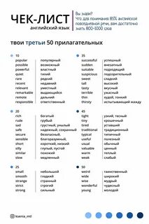 Английские слова по уровням